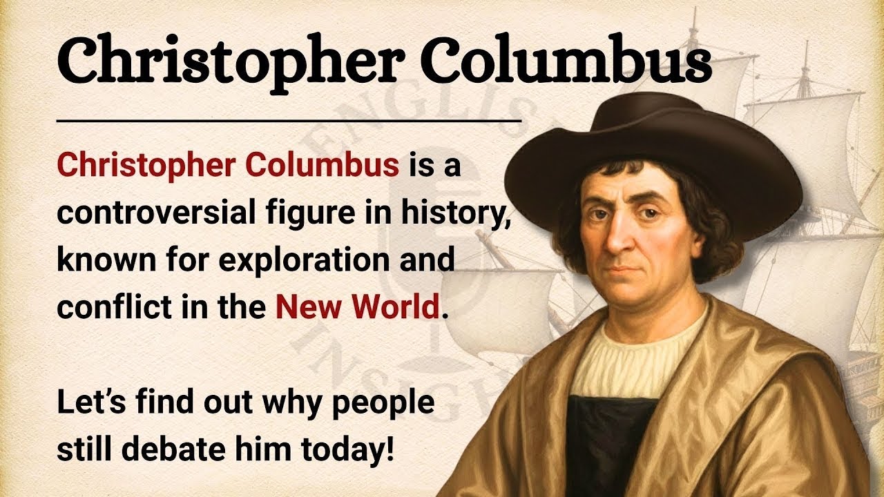 Christopher Columbus: Hero or Villain? || Learn English Through Story Level 2 || Graded Reader