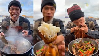 Chinese people eating - Street food - &quot;Sailors catch seafood and process it into special dishes&quot; #47