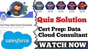 Cert Prep: Data Cloud Consultant || Quiz Solution || Salesforce Trailhead