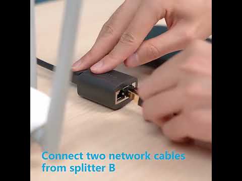 RJ45 Splitter Connector Adapter 1 to 2 Ways Ethernet Splitter Coupler Contact Modular Plug Connect