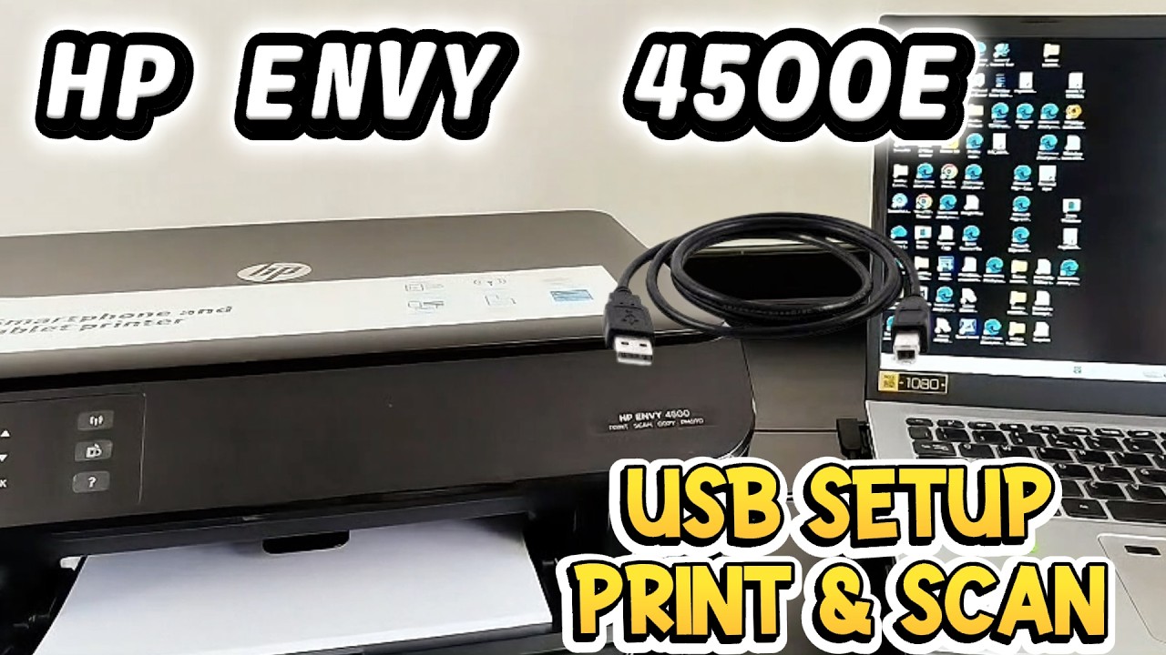 HP Envy 4500 printer USB port connection to computer