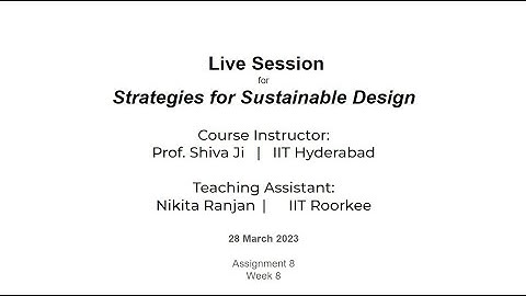 Strategies for Sustainable Design week8 assignment8