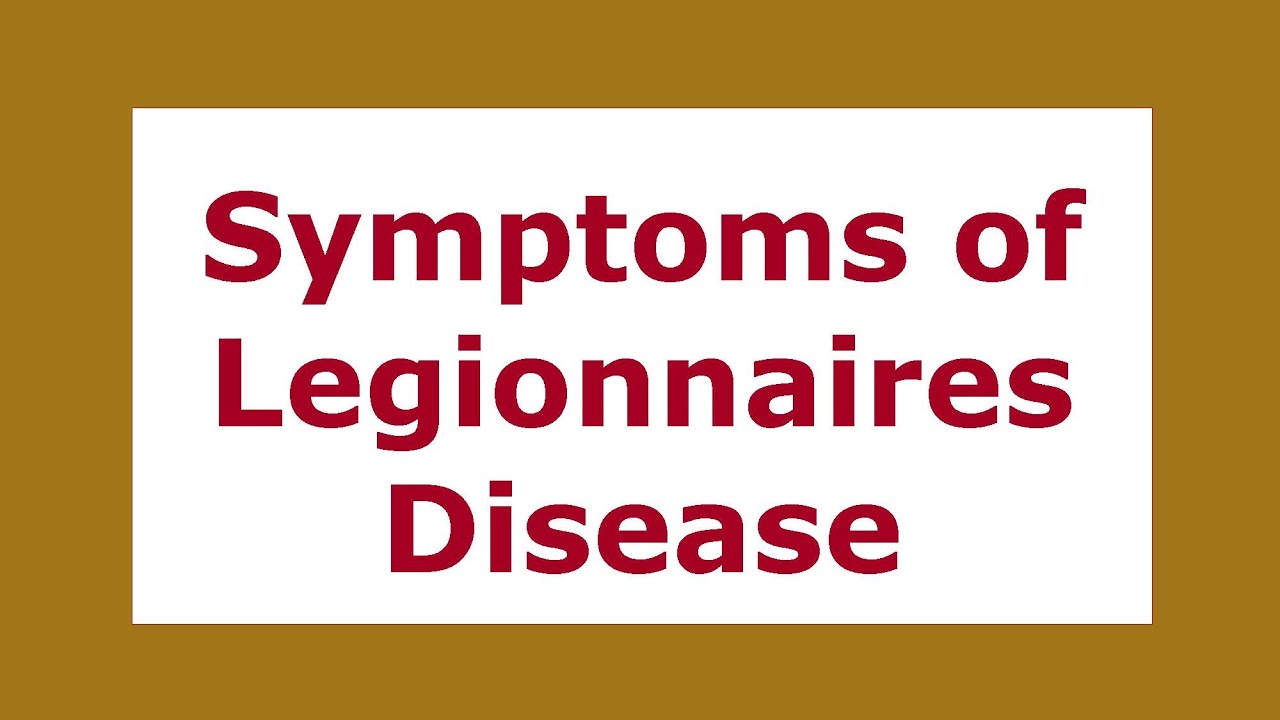Symptoms of Legionnaires Disease Viral Diseases YouTube