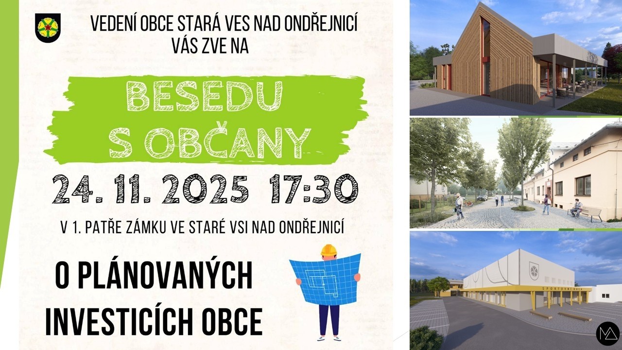 Beseda o plánovaných investicích | Stará Ves n. O. 2025/2026