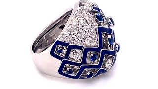 MDJ ADVANTAGE - SALAVETTI  SAPPHIRE AND DIAMOND RING - Dominic Mainella - 716-480-3000 Resimi