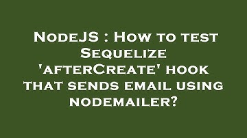 NodeJS : How to test Sequelize 