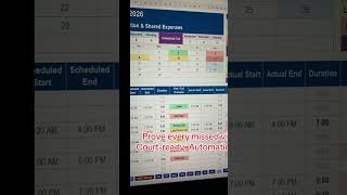 Co-parenting visit & call tracker for Excel