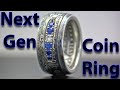Making a Silver Dollar Ring with Diamonds and Sapphires