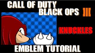 Cod Bo3 Call Of Duty Black Ops 3 Sonic The Hedgehog Knuckles Emblem Tutorial