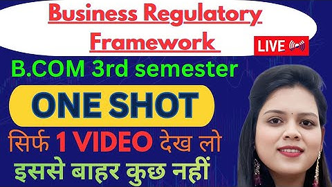 Business Regulatory Framework One Shot | BCom 3rd Sem | Complete BRF Revision in 1 Video|Concept+Pyq