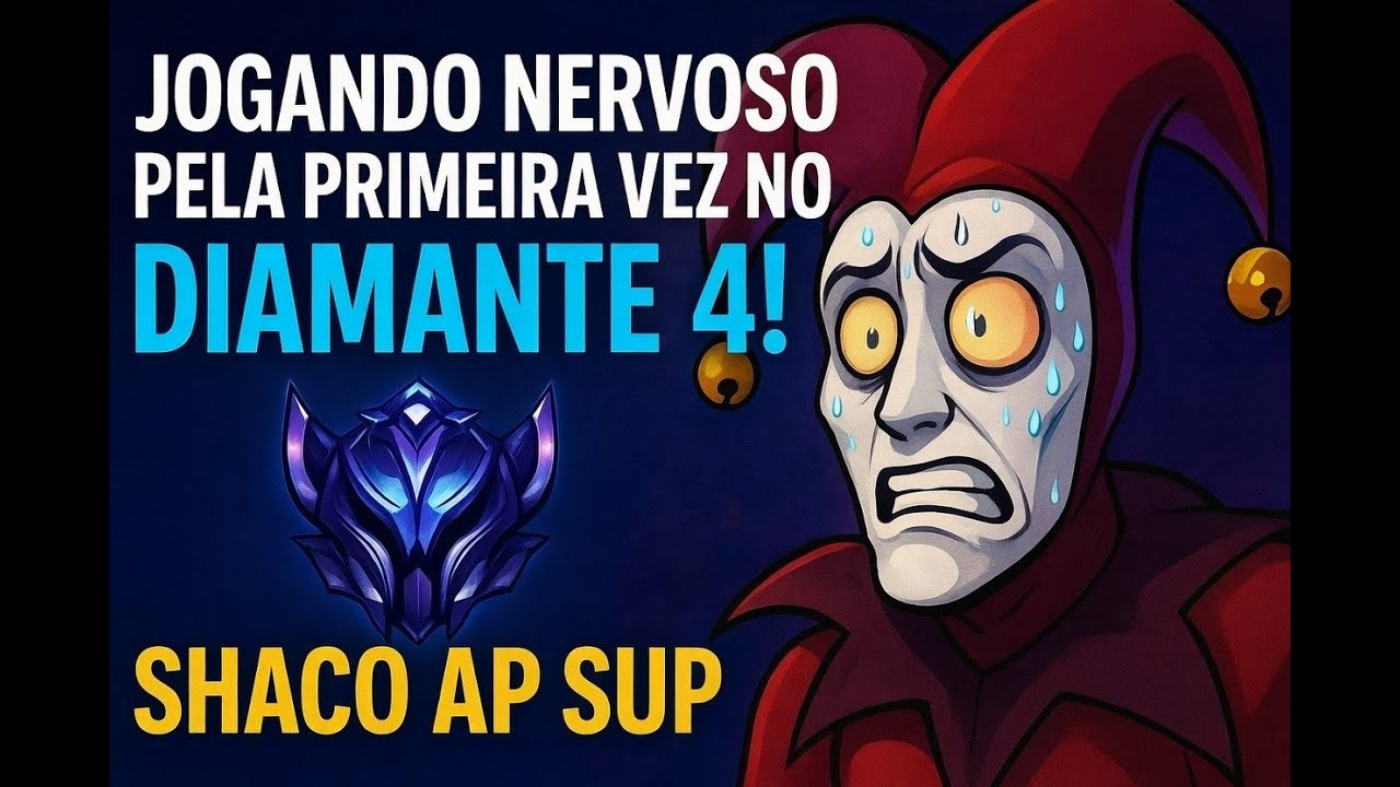 Jogando Nervoso Pela Primeira Vez no DIAMANTE 4! 😨 | Shaco AP Suporte | MAICÃO ANIMAL