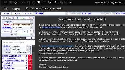 QMS Software 3 min Overview - The Lean Machine
