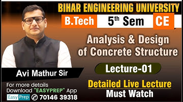 B.tech 5th Semester | Civil Engineering |Analysis & Design of Concrete| RCC | #Beu #civilengineering