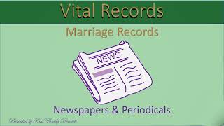 Finding marriages in Newspapers & Periodicals