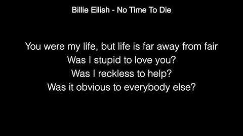 Billie Eilish - No Time To Die Lyrics  (Live From The BRIT Awards London)