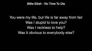 Billie Eilish - No Time To Die Lyrics  (Live From The BRIT Awards London)