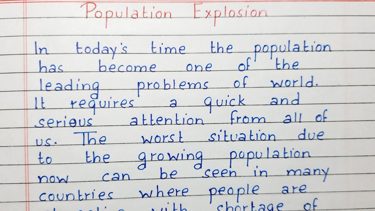 essay on population explosion and