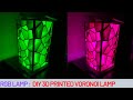 3D printed Voronoi RGB Lamp with App/browser control