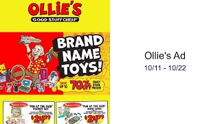 Ollie's Ad 10/11 - 10/22