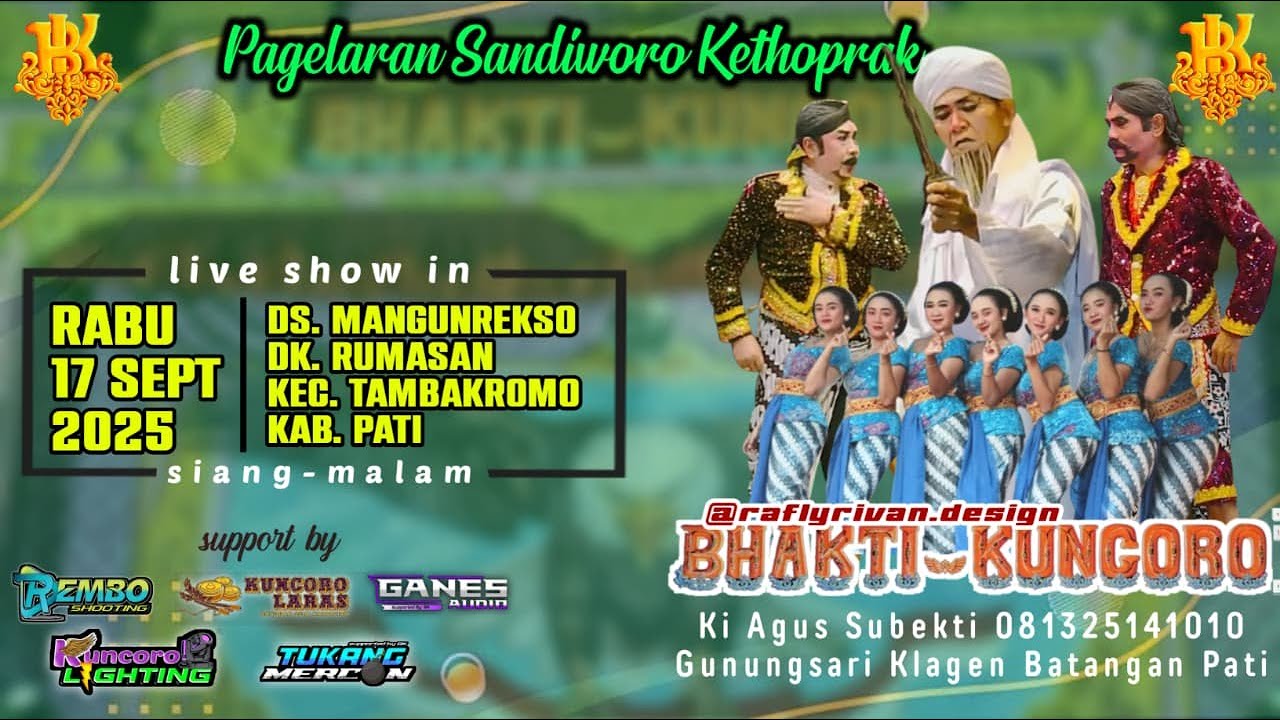 LIVE BHAKTI KUNCORO DI DK RUMASAN DS MANGUNREKSO KEC TAMBAKROMO KAB PATI  17 SEPTEMBER 2025