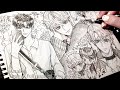【アナログ】男の子1ページいっぱいに描いてみた🦋【Drawing with pencil￤イラストメイキング】