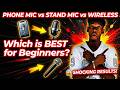 Phone Mic vs Stand Mic vs Wireless Lavalier - Which is BEST for Beginners? (2026) FULL TEST