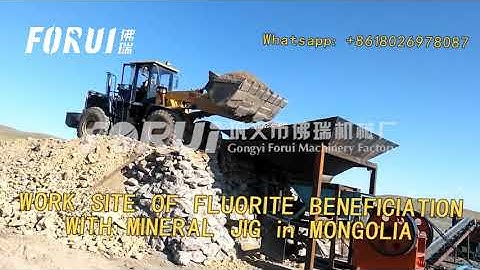 WORK SITE OF FLUORITE BENEFICIATION WITH MINERAL JIG in MONGOLIA