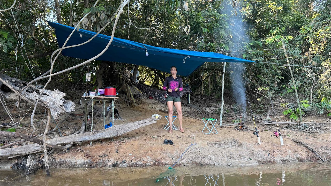 🏕️🎣ACAMPAMENTO COM MUITO PEIXES 🐟🐠