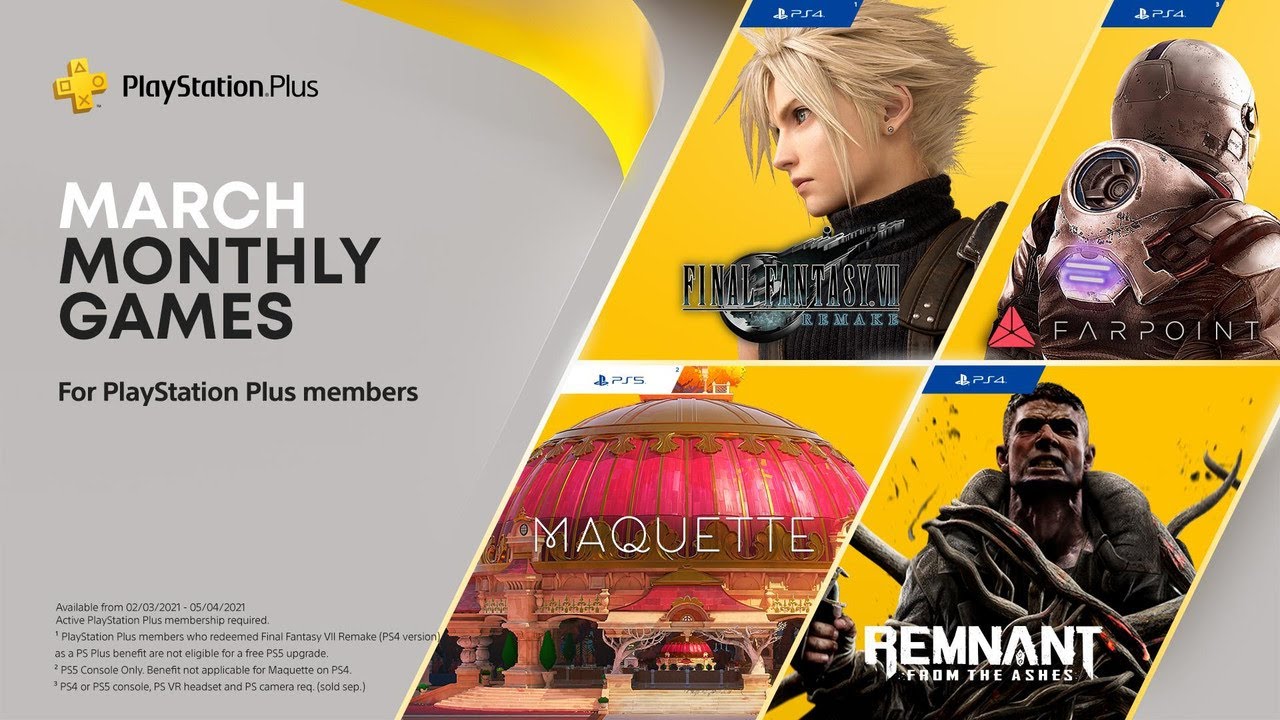 Free Playstation Plus games (PS+) March 2021