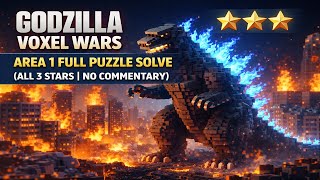 Godzilla Voxel Wars – Area 1 Full Puzzle Solve (All 3 Stars | No Commentary)