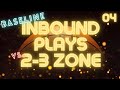 Inbound plays against 2-3 zone