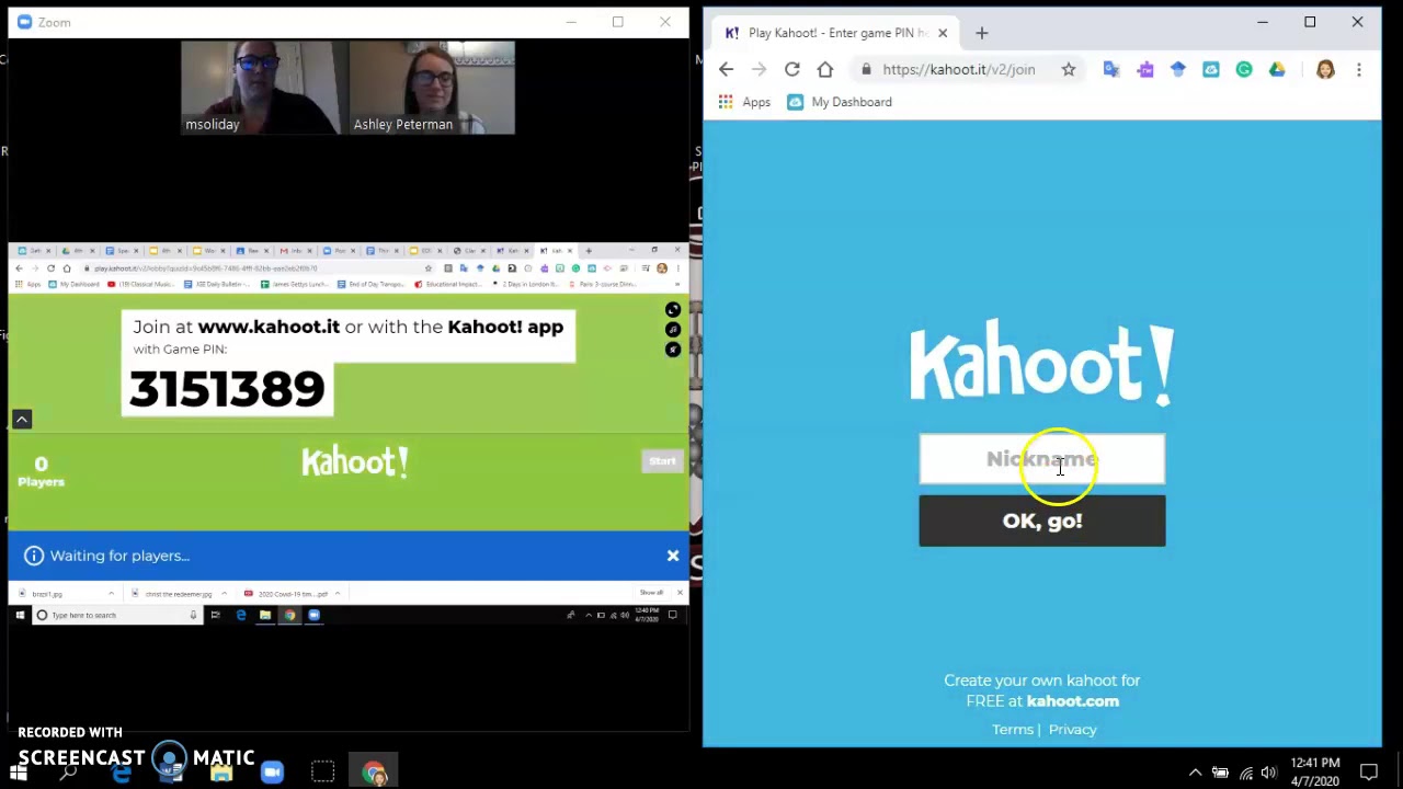 Kahoot enter pin