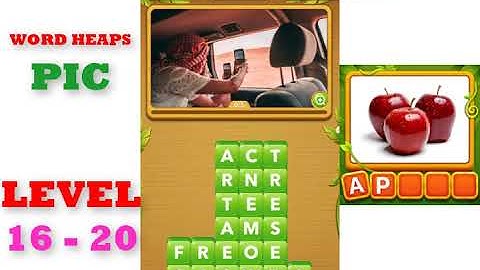 Word Heaps: Pic Puzzle Level 16 - 20 | All Answers | Walkthrough