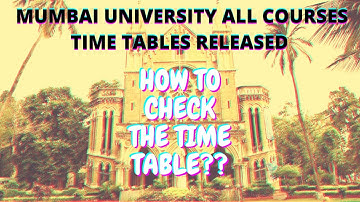 all course time table released by mumbai university | specially for backlog students | MU IDOL
