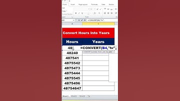 How to Convert Hours into Years in Excel – Advanced Time Conversion#shorts #exceltips