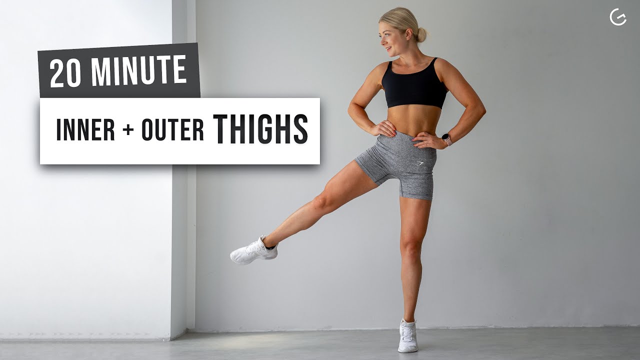 20 MIN TONED INNER AND OUTER THIGHS Workout - No Repeat, No Equipment 