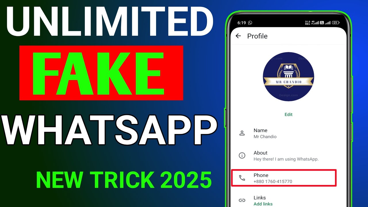 Fake WhatsApp Kaise Banta Hai 2025 | Fake WhatsApp Number 2025 | Without OTP Problem 🔥
