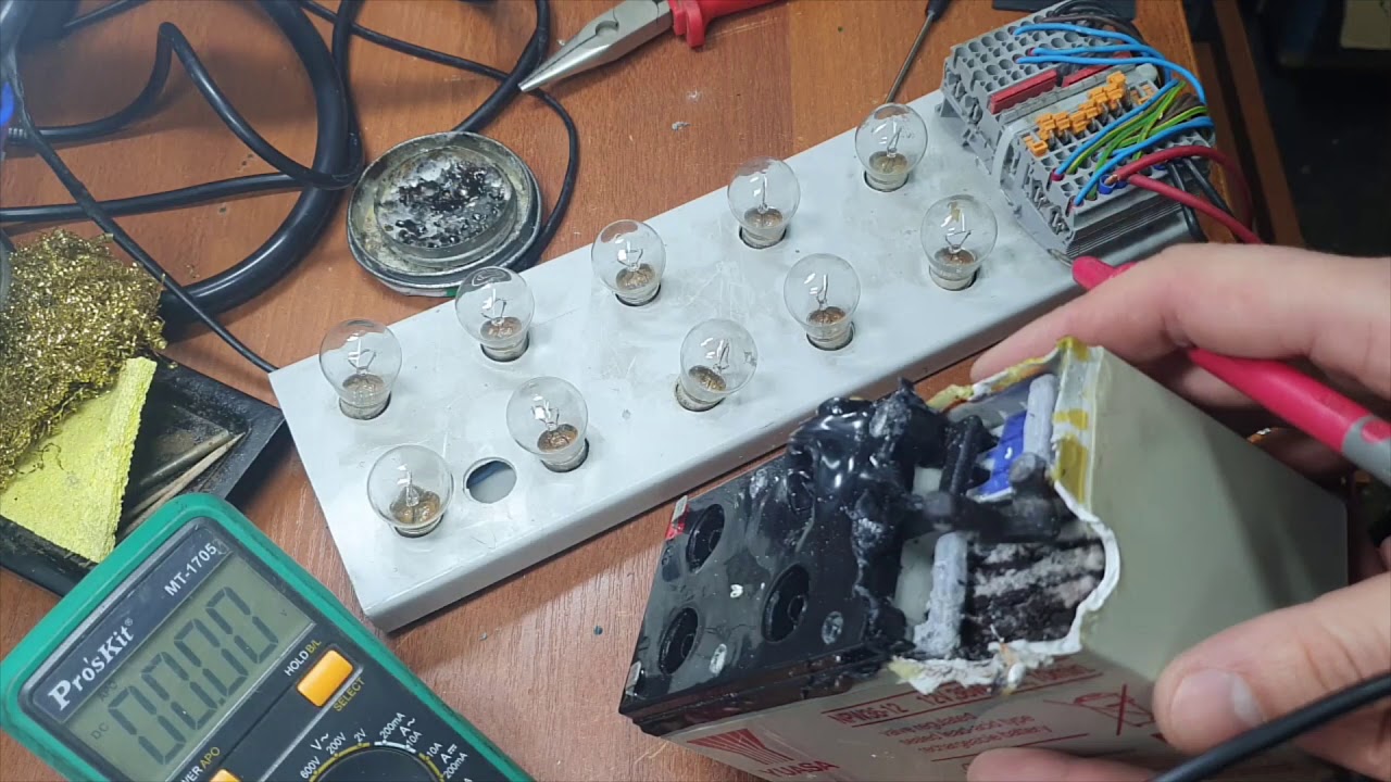 Как восстановить аккумулятор AMG от ИБП 12В 7,2Ач или 9Ач. Долил воды в ...