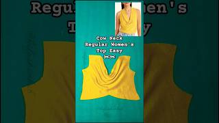 Cowl neck regular women's Top ✂ #viralshort #shorts #fashionshorts #diy #ytshorts