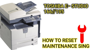 How to reset spanner indication Toshiba E -Studio 166 163 195