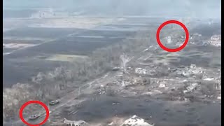 IMPRESSIVE TANK DUEL: A Ukrainian T-64 against a Russian T-72.