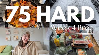 75 Hard Week 4 Vlog! | Grocery Haul, Meal Prep, and Fitness Routine