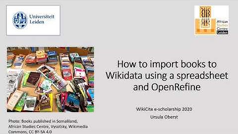 How to import books to Wikidata using a spreadsheet  and OpenRefine