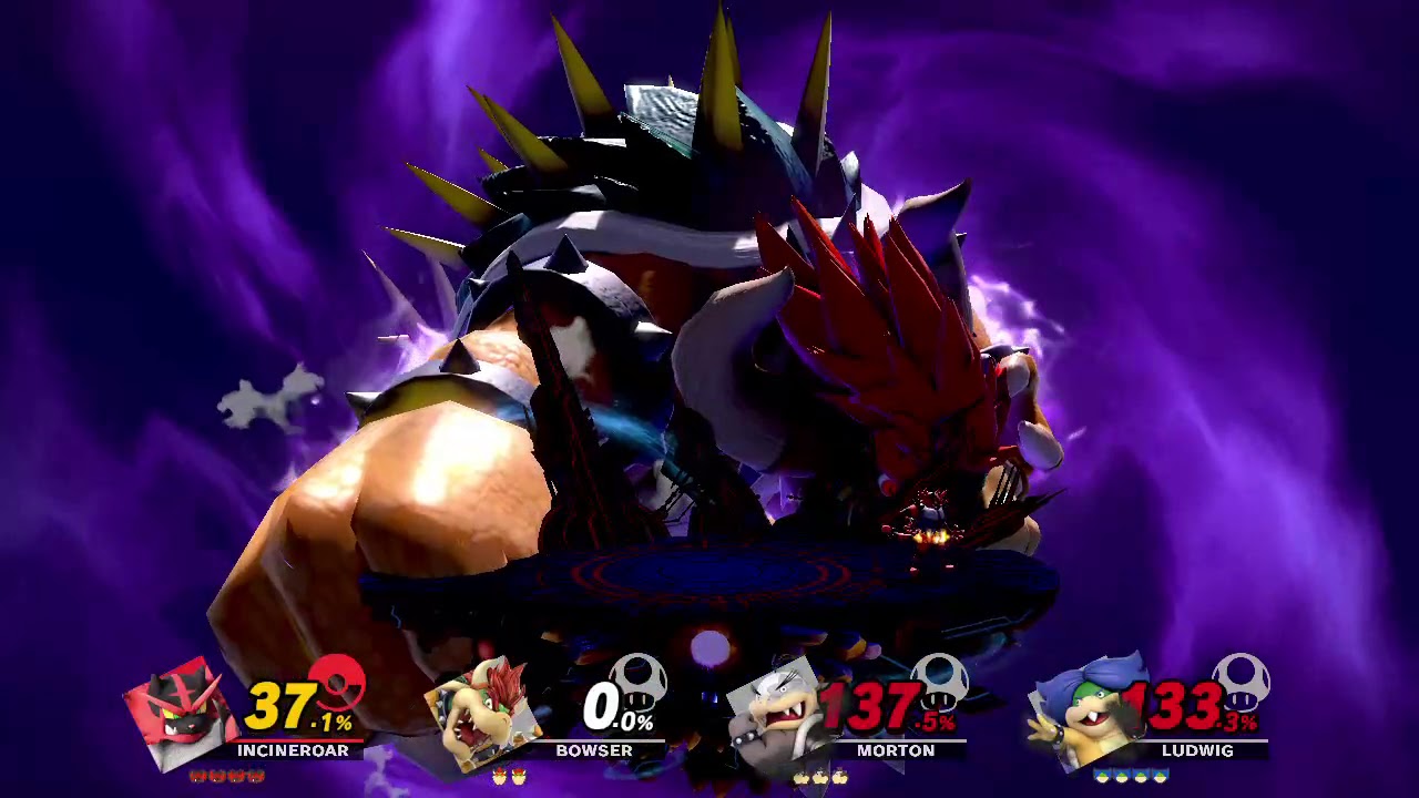 Super Smash Bros. Ultimate (Incineroar Vs. Bowser Vs. Ludwig Vs. Morton ...