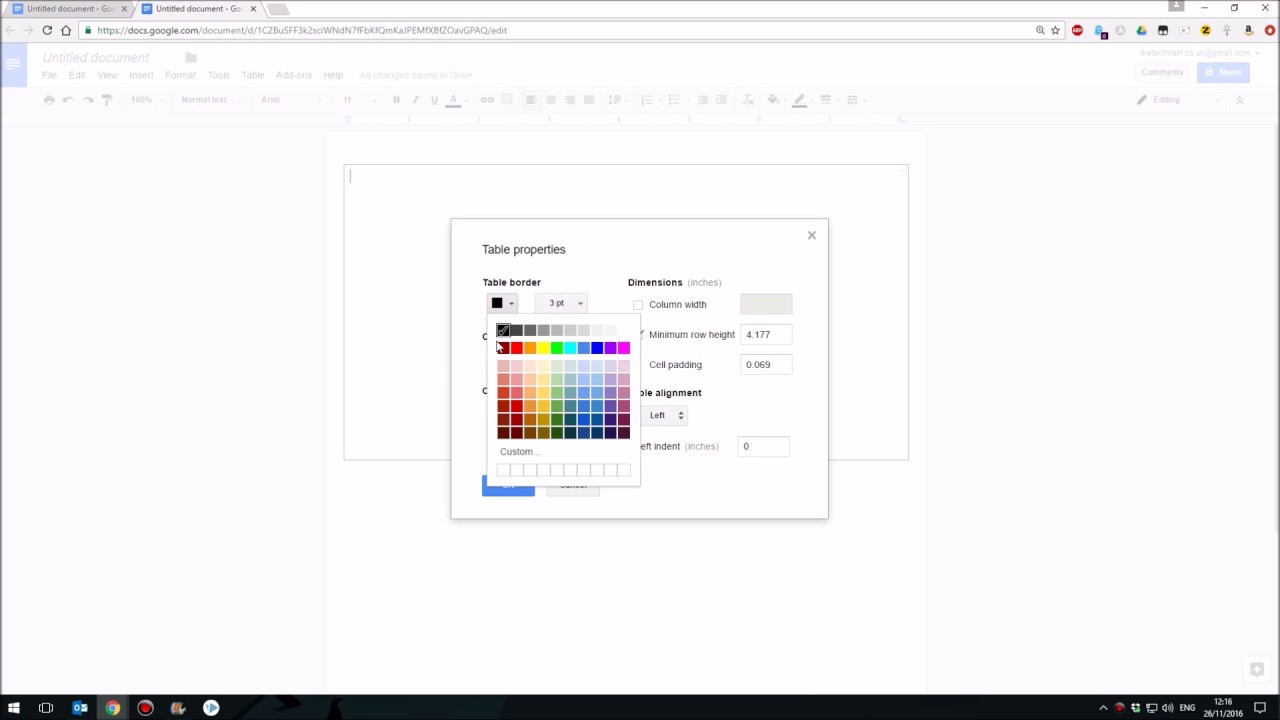 Chart Border Google Sheets