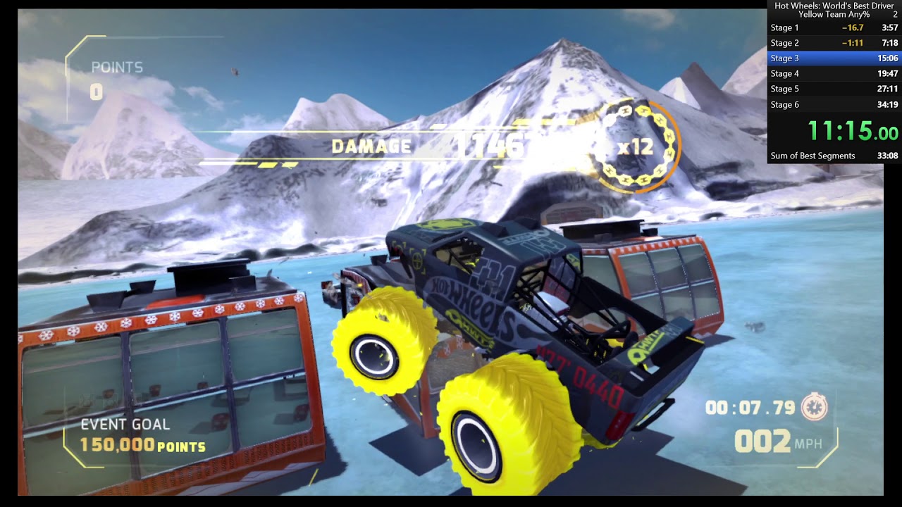 Hot Wheels: World's Best Driver | 29:44 | Yellow Team Any%