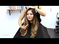How To Cut LONG Hair (Pt2): PREPPING Long Hair for a Dry Haircut / Blowdrying Tips | Lina Waled