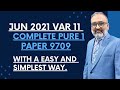 Jun 2021 var 11 9709 a level complete pure 1 paper