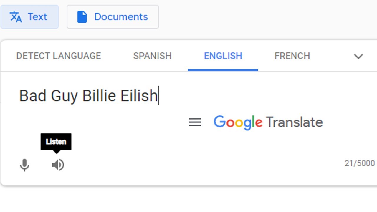 Bellyache Google Translate