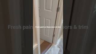 freshly painted doors & trim #housepainting #fresh #emerald #white
